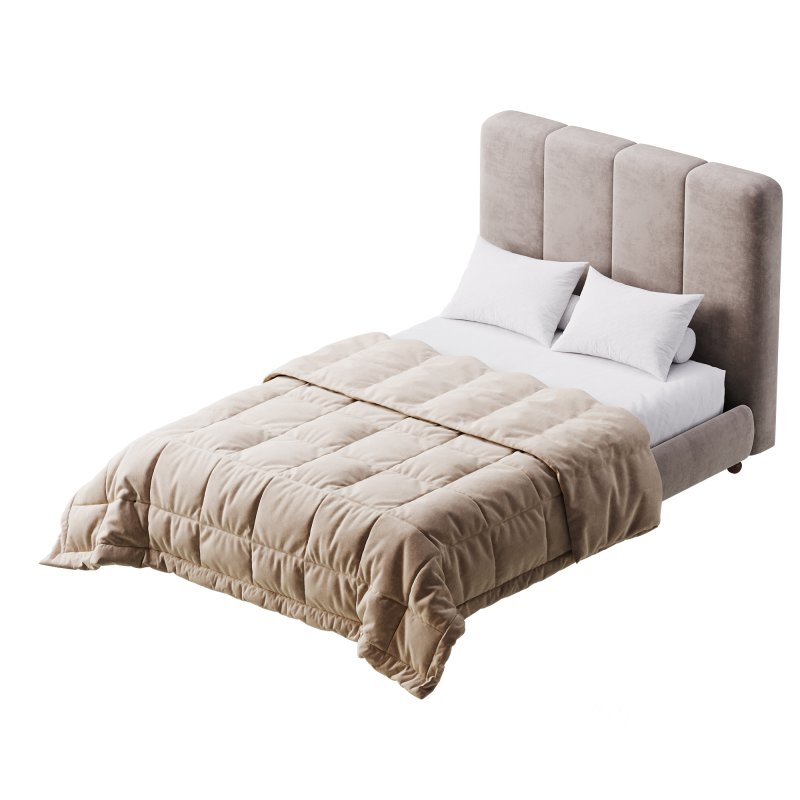 Modern Fabric Storage Panel Bed Image 11