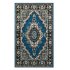 Blue Motif Rustico Carpet with Anti Skid Backing - Thumbnail 1
