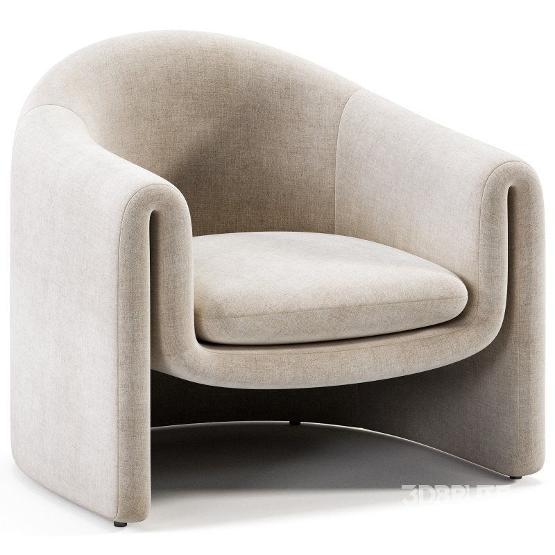 Velvet Sculptural Chair Image 6