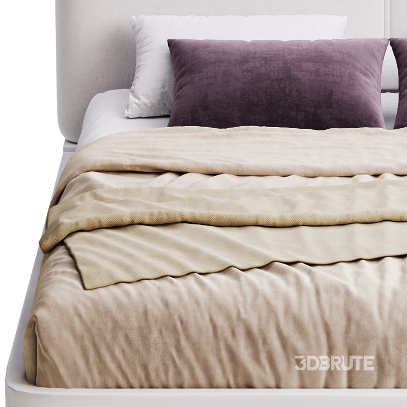 Rectangle Solid Color Storage Panel Bed Image 13