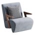 Modern Upholstered Lounge Chair - Thumbnail 4