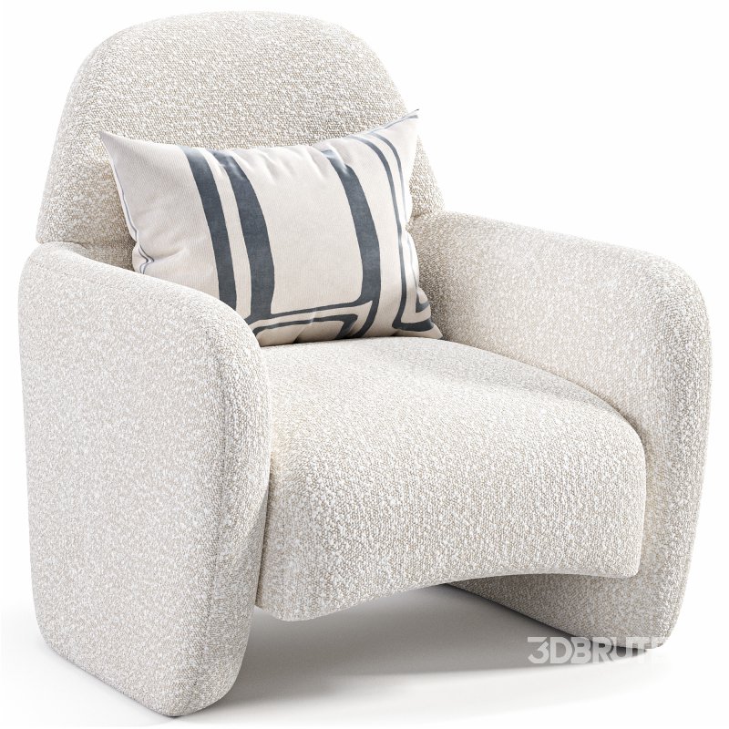 Alfie Cream Boucle Chair Image 2
