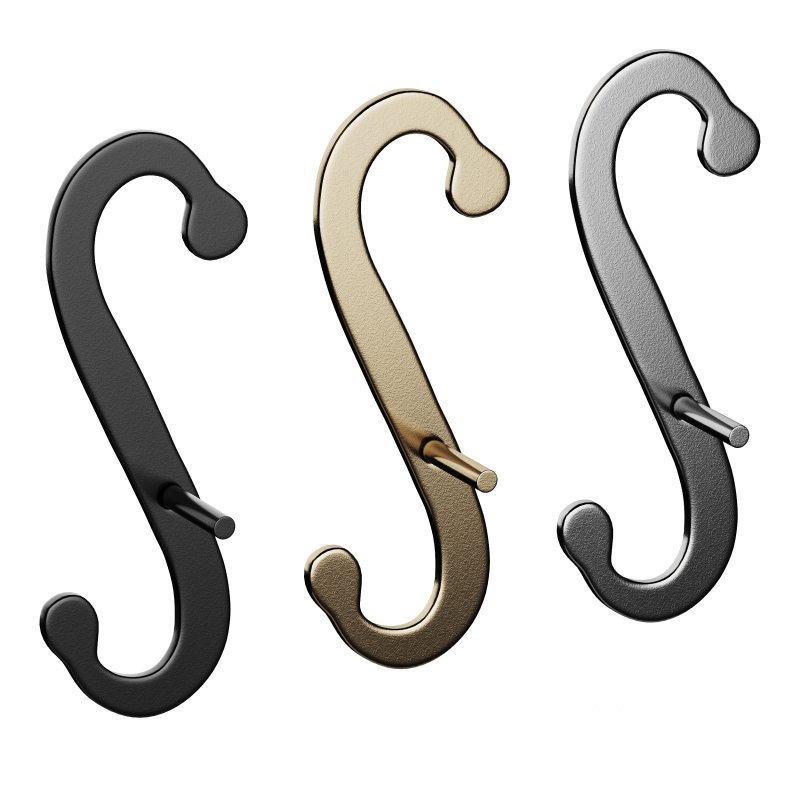 Shutter Dog Pair Black Decorative S Shaped Wrought Iron Image 5