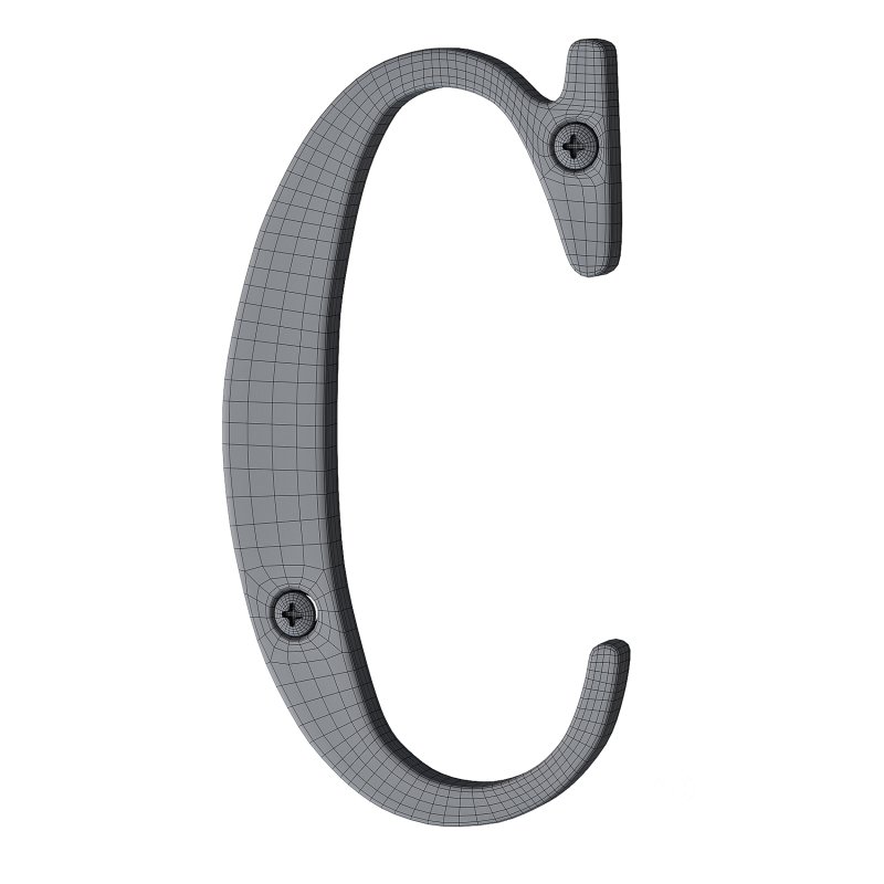 House Letter Solid Bright Brass Wall Mount C Letter Image 14