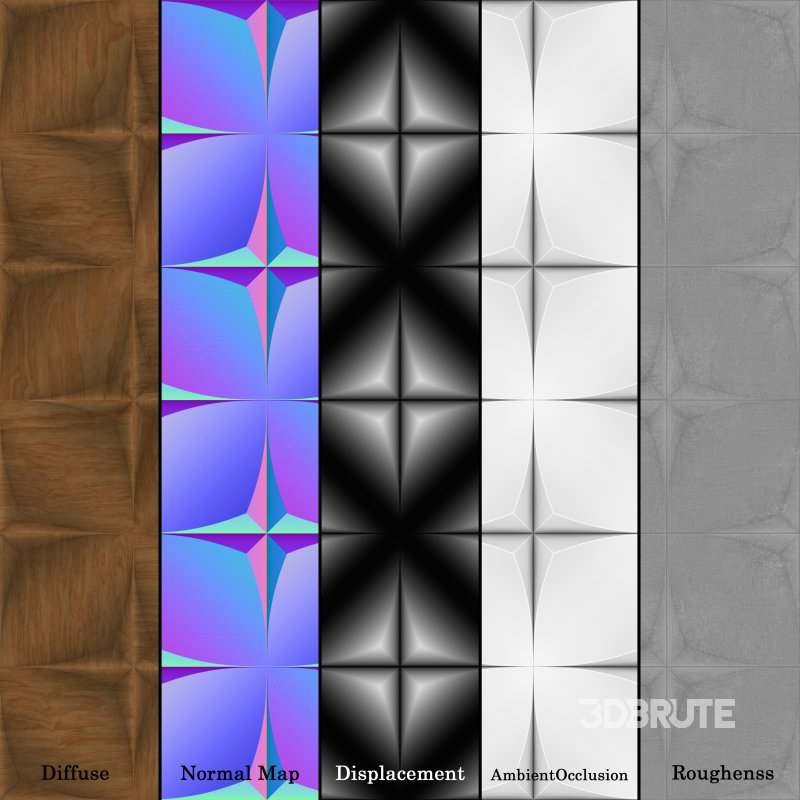 Dune Wood Wall Tile (Seamless) Image 5