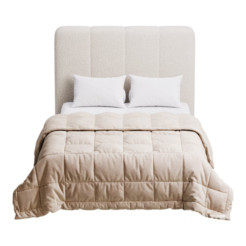 Modern Fabric Storage Panel Bed Image 9