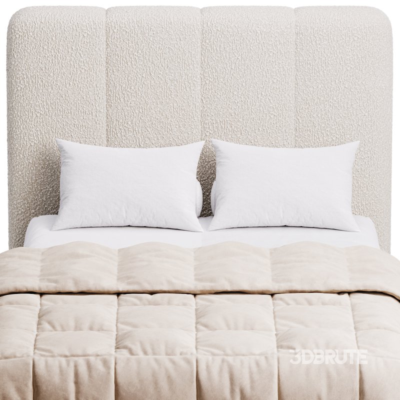 Modern Fabric Storage Panel Bed Image 13