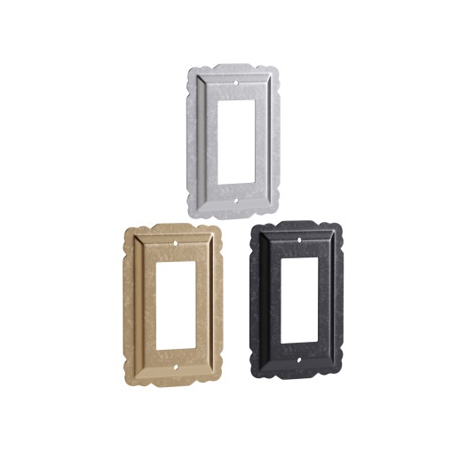 Switchplate Black Steel SIngle GFI RSF Wall Mount