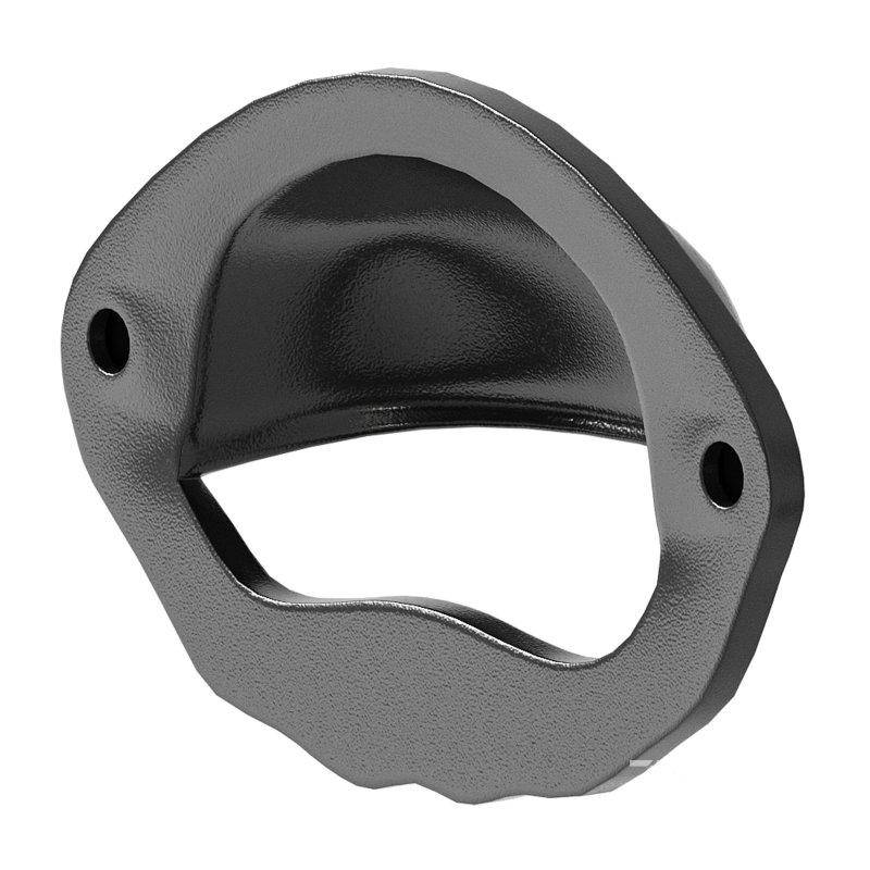 Cabinet or Drawer Bin Pull Black Iron Cup Image 13