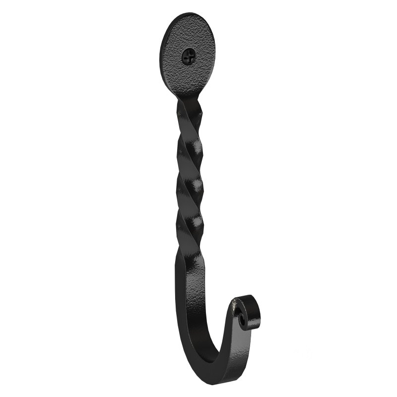 Wrought Iron Twisted Hooks 4.5″ Wall Mount Hanger Hooks Image 3
