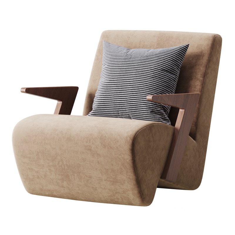 Modern Upholstered Lounge Chair Image 13