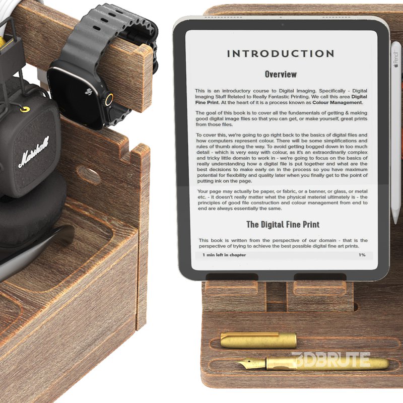 wooden nightstand organizer Image 5