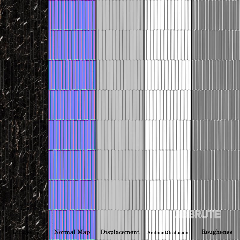 Timeworn marble mosaic 01(Seamless) Image 6