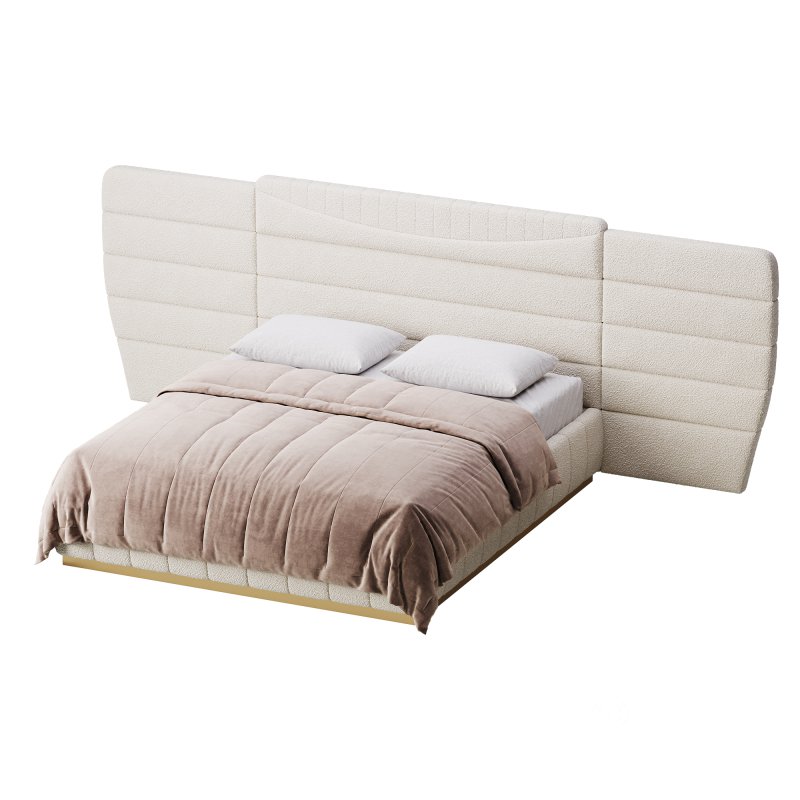 Montecarlo Large Leather Bed Image 10
