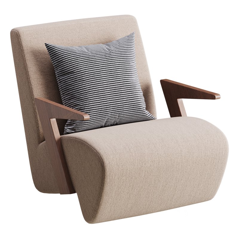 Modern Upholstered Lounge Chair Image 6
