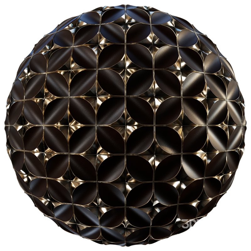 Dune Metal And Leather Wall Tile Image 5