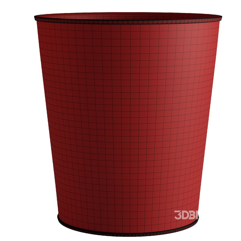 Pigeon and Poodle Hanford Natural Woven Raffia Saddle Leather Oval Waste Basket Image 2