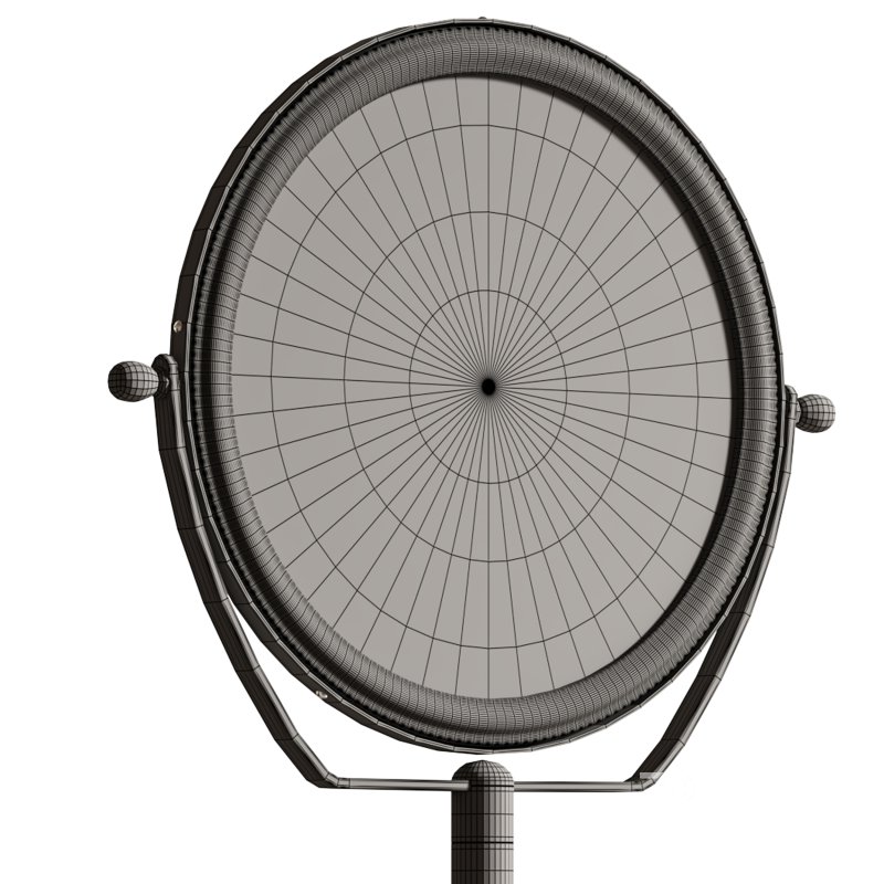 Table Makeup Mirror Chrome Brass Swivel Magnifying Two Sided Image 15