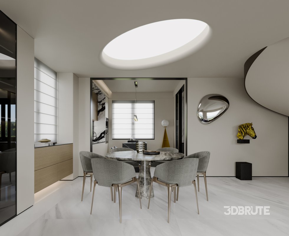 Living Room Dining Room Kitchen Image 7