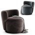 SM Living Couture Sierra Black Swivel Armchair - Thumbnail 6