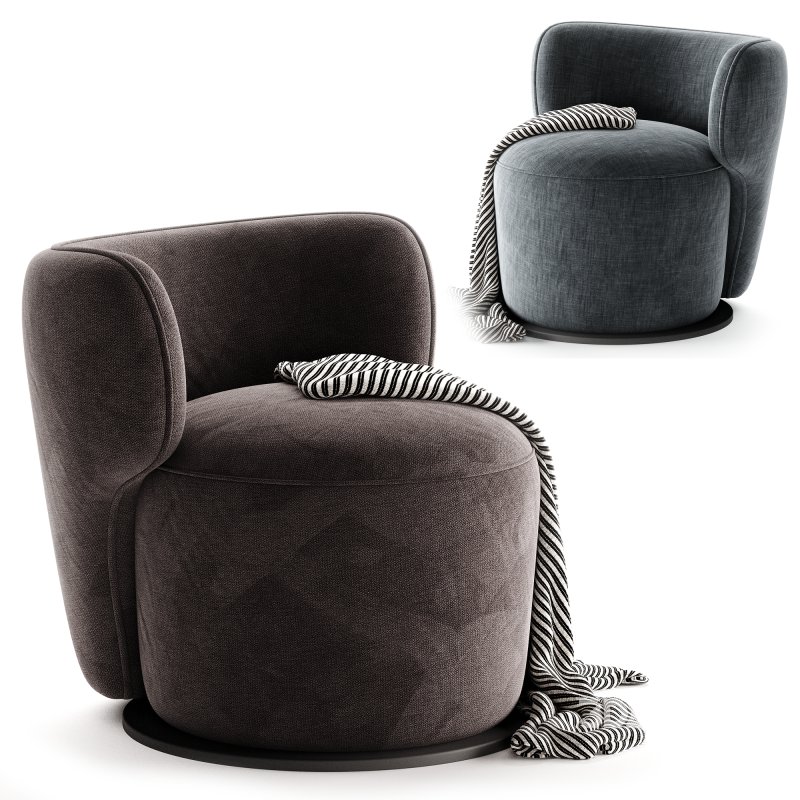 SM Living Couture Sierra Black Swivel Armchair Image 6