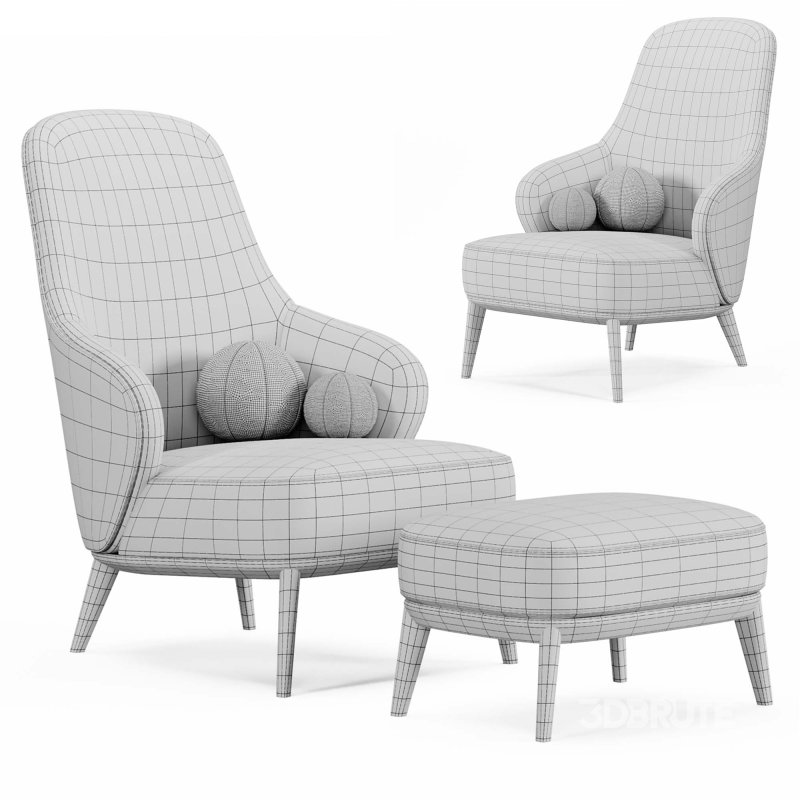 LESLIE armchair by Minotti Image 3