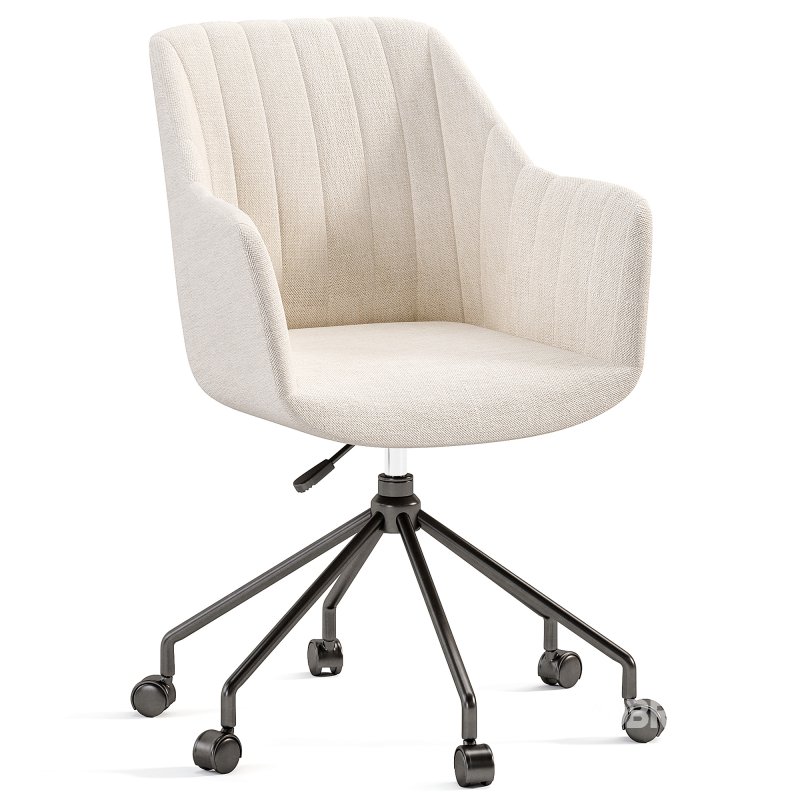 Office Chair Made Of Boucle Fabric Matie Image 7