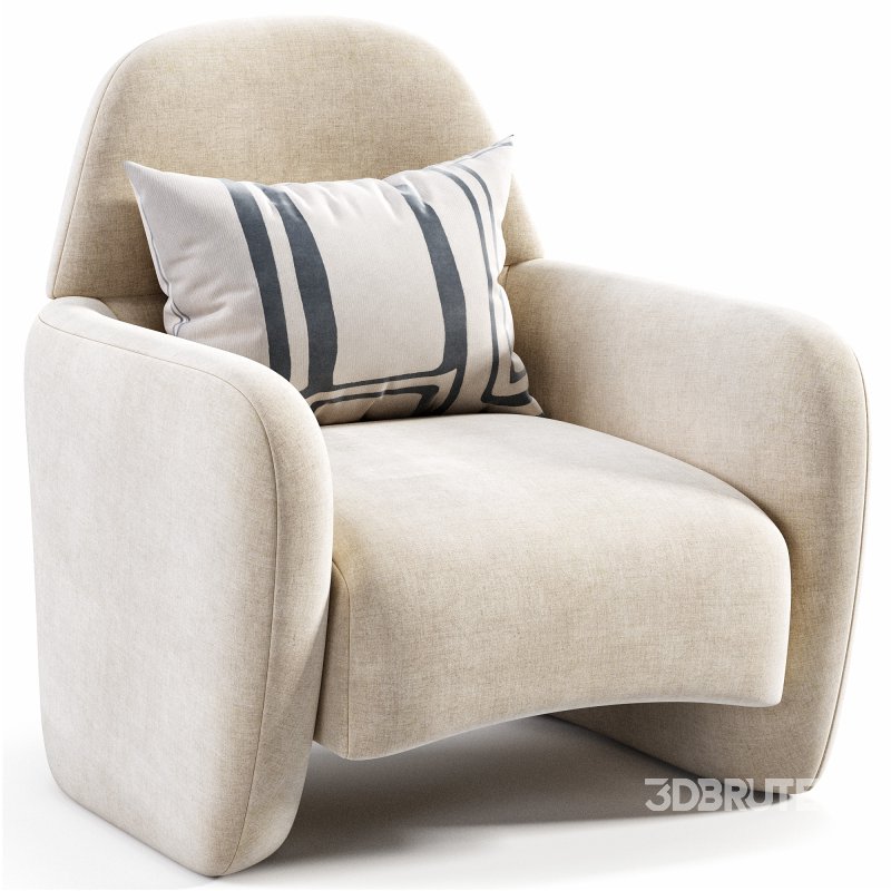 Alfie Cream Boucle Chair Image 5