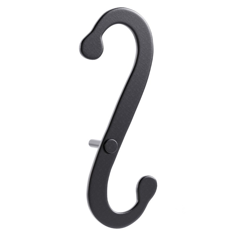 Shutter Dog Pair Black Decorative S Shaped Wrought Iron Image 1