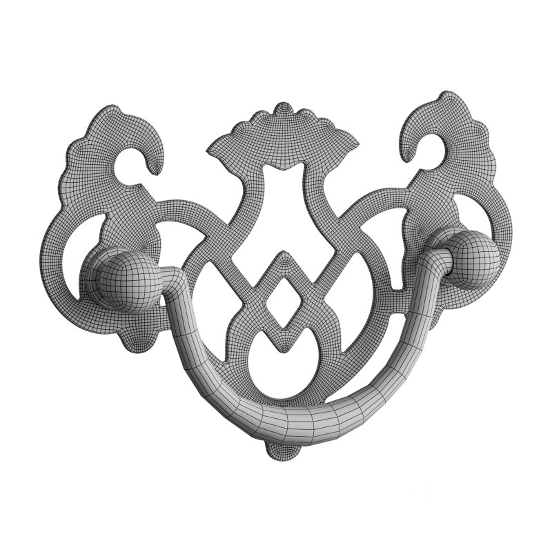 Chippendale Bail Pull Bright Solid Brass Image 14