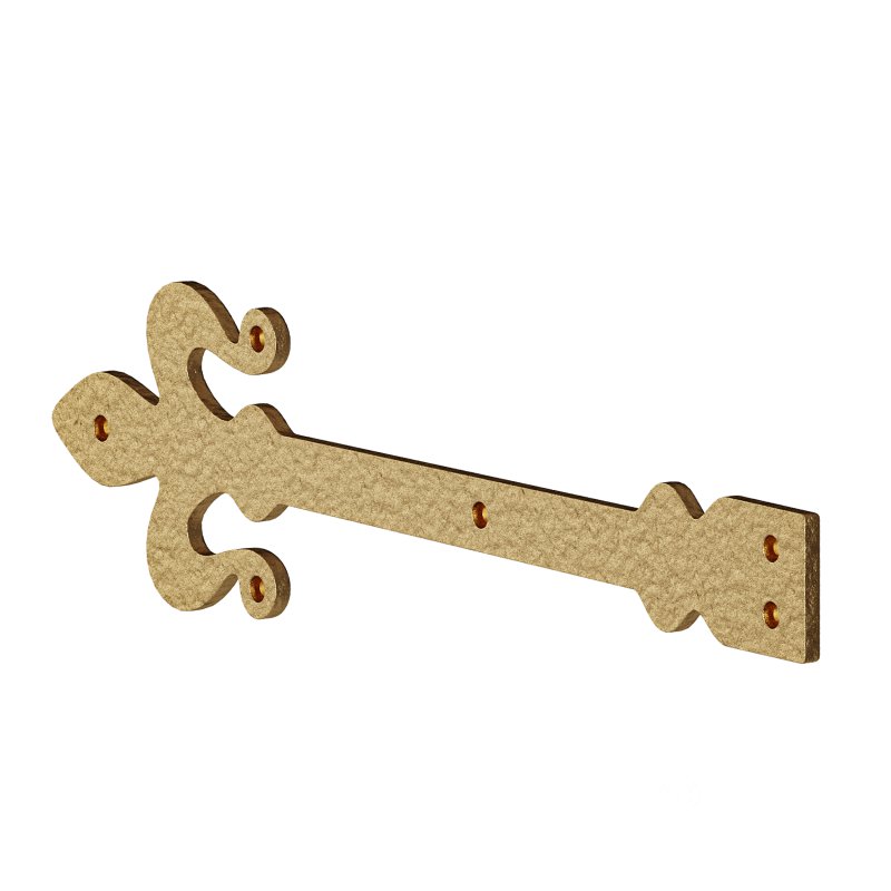 Wrought Iron Dummy Door Hinge Fleur De Lis 16″ Hinges Image 6