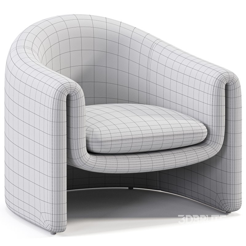 Velvet Sculptural Chair Image 4