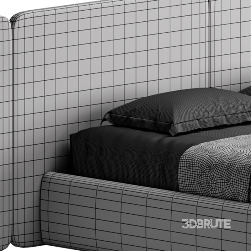 Natural Finish Fabric Pallet Bed Frame with Sponge Fill for Bedroom Comfort Image 15