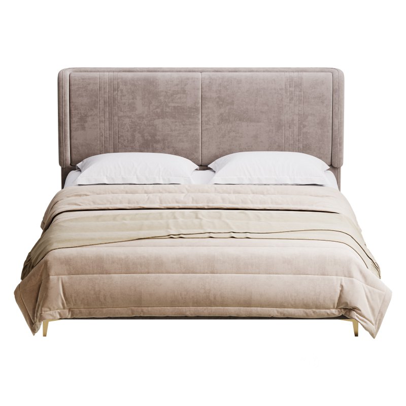 Contemporary White Pine Wooden Standard Bed Image 7