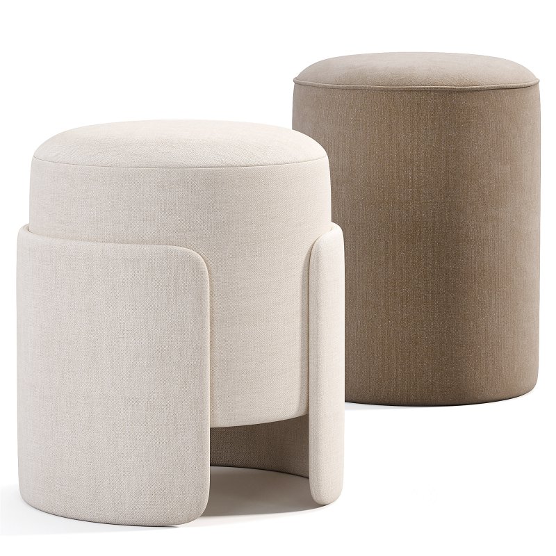 Makeup Stool,Ottoman Black Lines Image 2