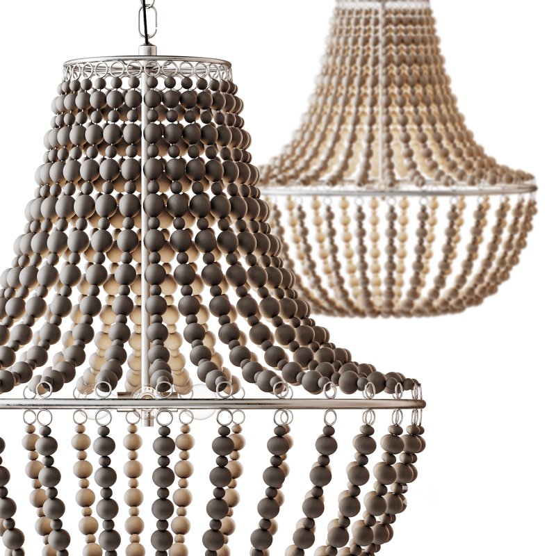 Wood Bead Chandelier Image 11