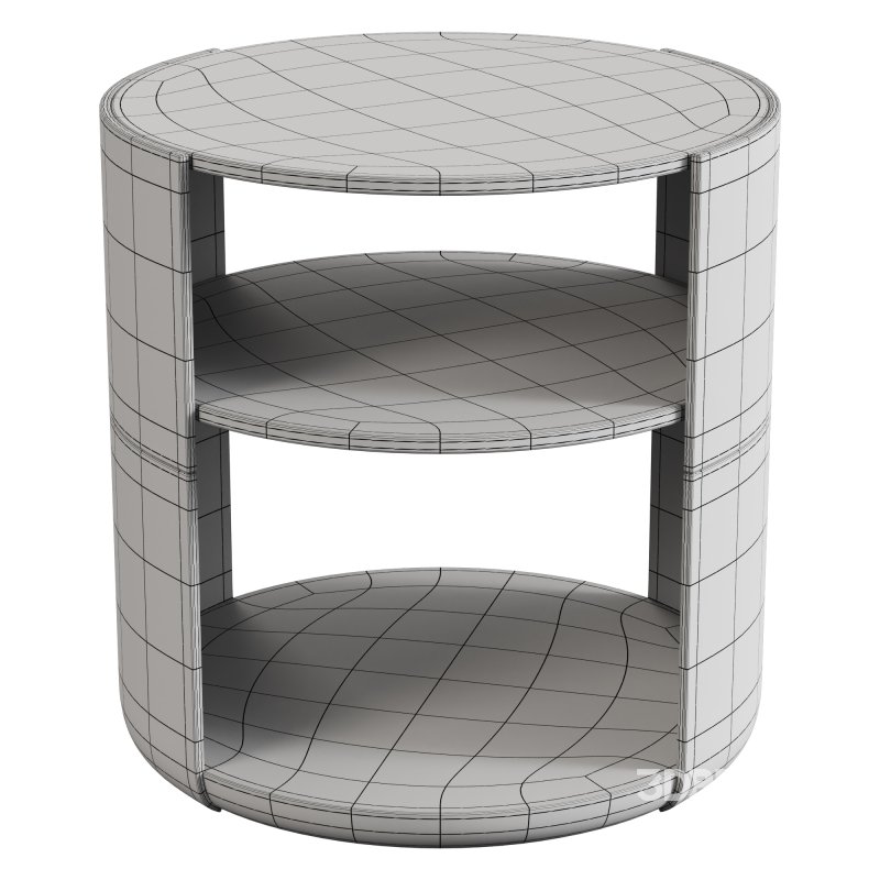 Round Marble Nightstand Image 2