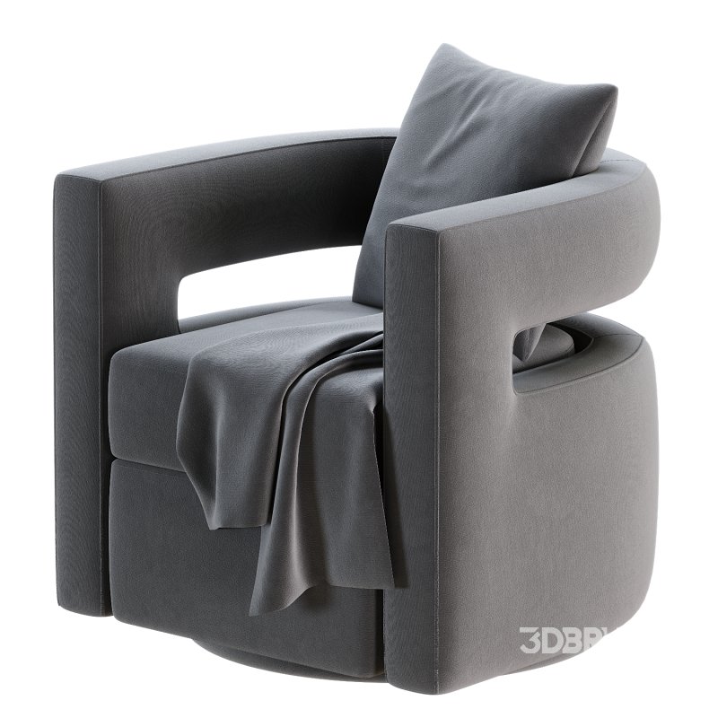 Kenneth Swivel Chair, Grey Image 1