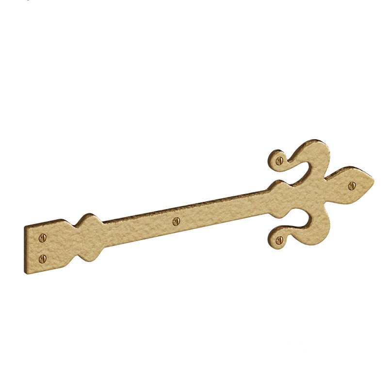 Wrought Iron Dummy Door Hinge Fleur De Lis 16″ Hinges Image 5