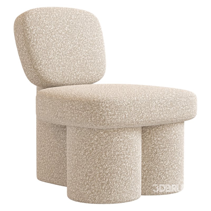 Steel Blue Corduroy Thea Accent Chair Image 4