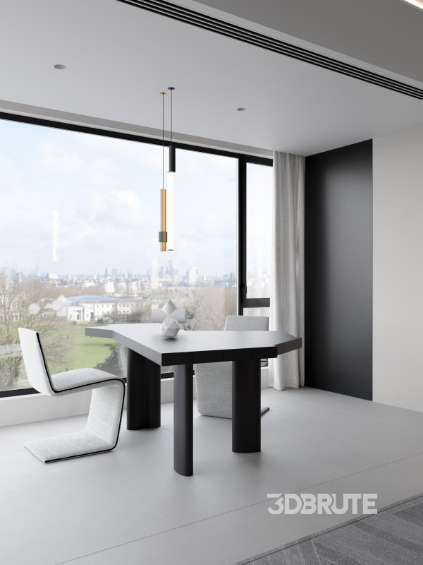Modern living and dining room kitchen Image 7