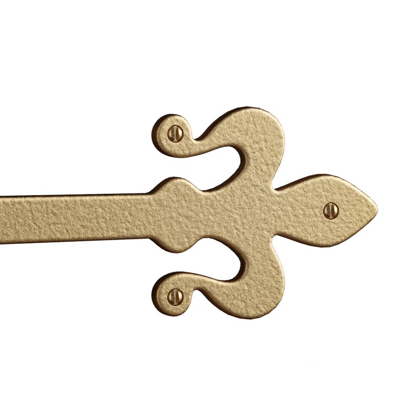Wrought Iron Dummy Door Hinge Fleur De Lis 16″ Hinges Image 11
