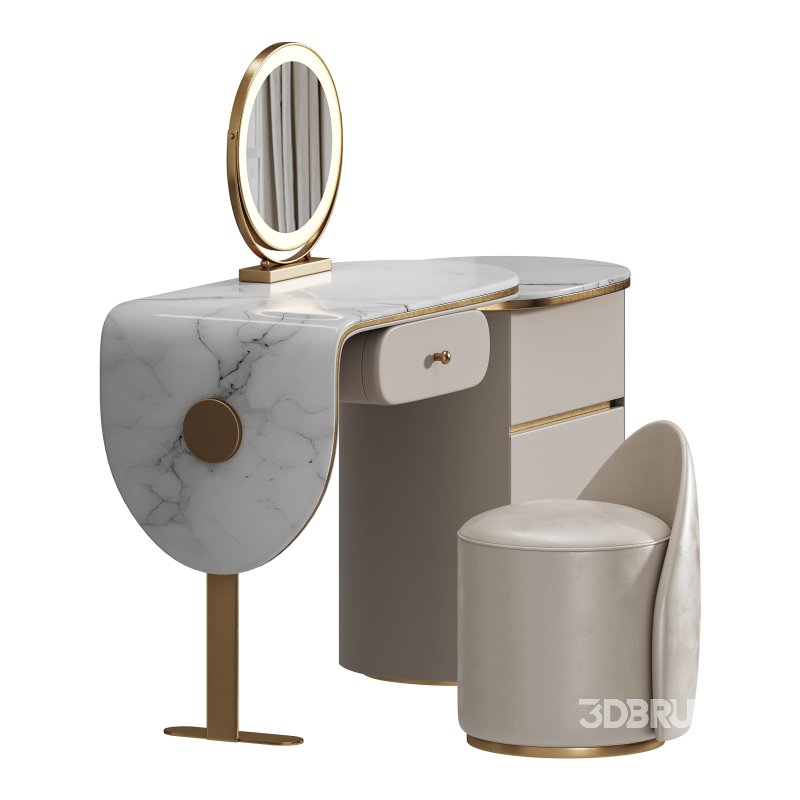 Ensemble de meuble lavabo moderne en bois massif minimaliste Image 6