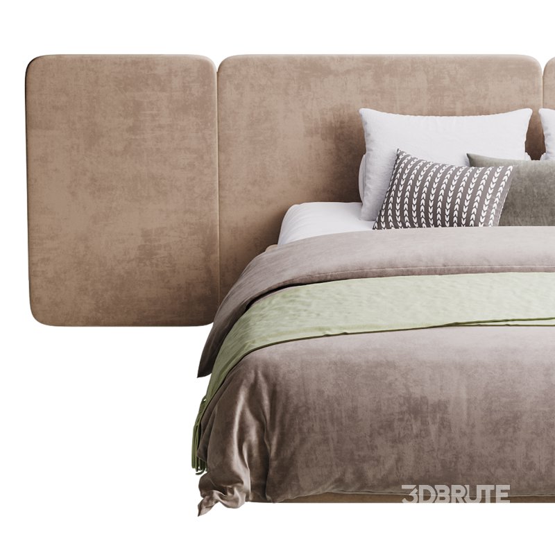 Natural Finish Fabric Pallet Bed Image 8