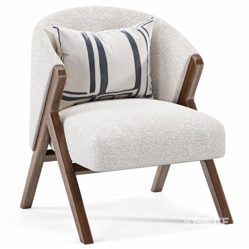UPHOLSTERED BOUCLE ARMCHAIR By Zarahome Image 4