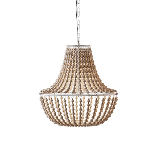 Wood Bead Chandelier