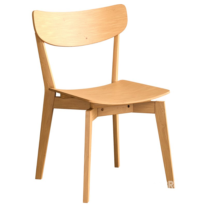 Natural Larsen Wooden Dining Chairs SR Image 3