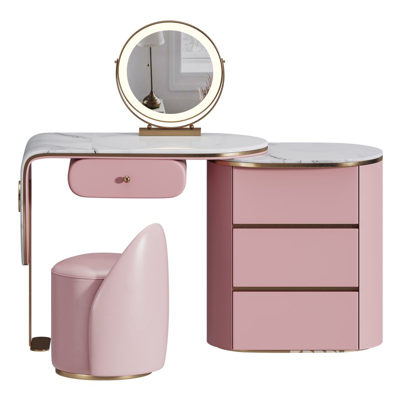 Ensemble de meuble lavabo moderne en bois massif minimaliste Image 7