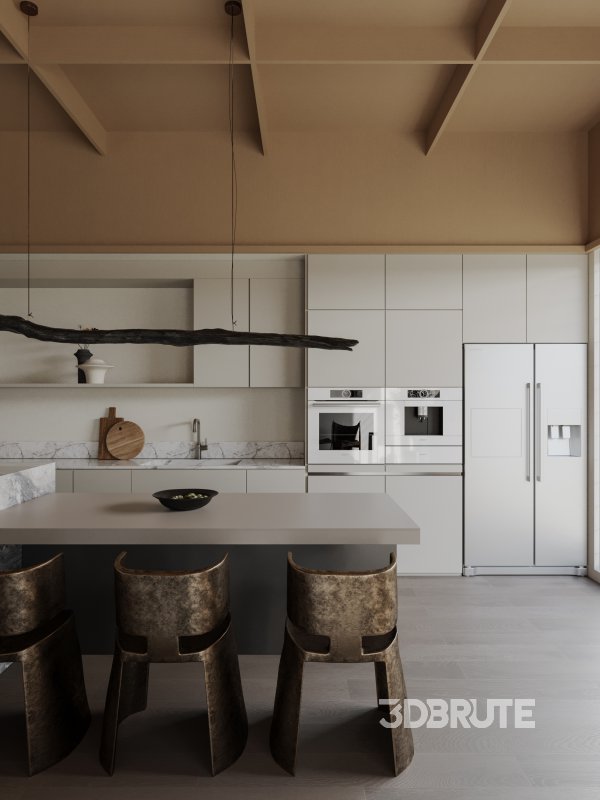 Medieval living room and dining room Image 3