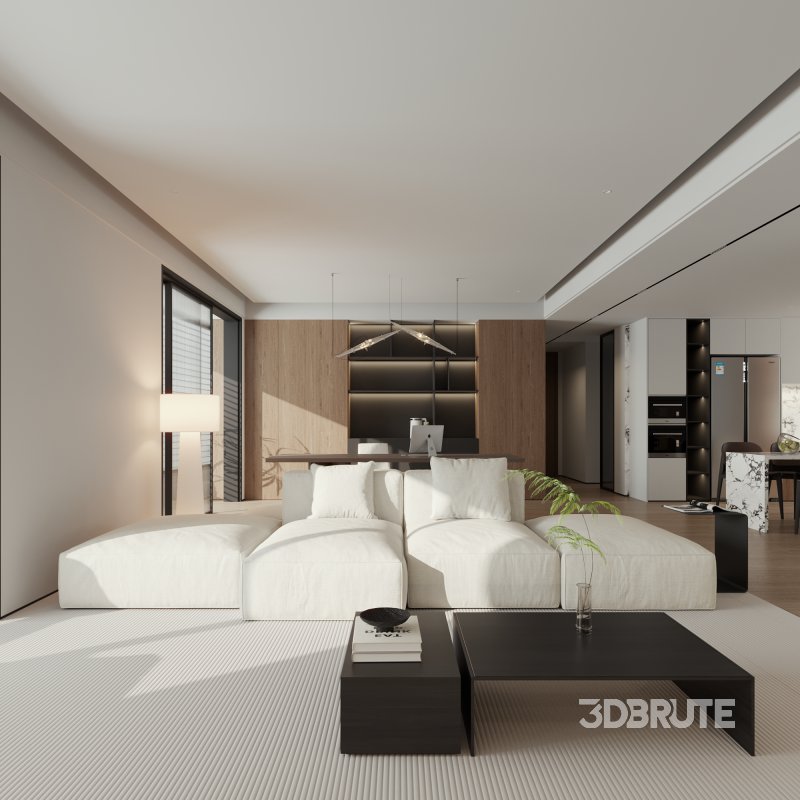 Italian Minimalist Living Room Image 3